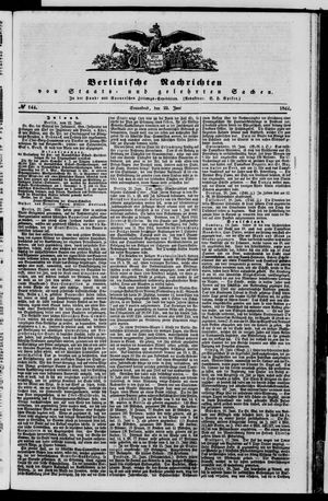 Berlinische Nachrichten von Staats- und gelehrten Sachen vom 22.06.1844