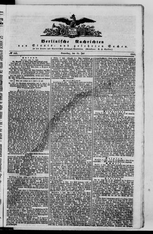 Berlinische Nachrichten von Staats- und gelehrten Sachen vom 11.07.1844