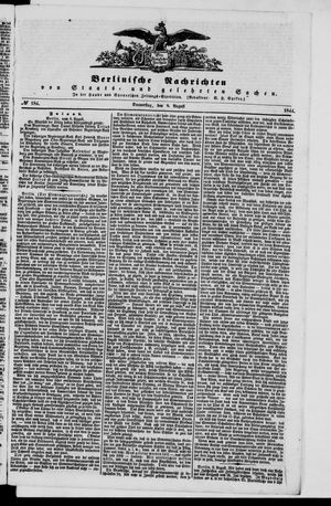 Berlinische Nachrichten von Staats- und gelehrten Sachen on Aug 8, 1844