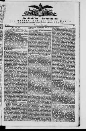 Berlinische Nachrichten von Staats- und gelehrten Sachen vom 12.08.1844