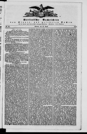 Berlinische Nachrichten von Staats- und gelehrten Sachen on Aug 21, 1844