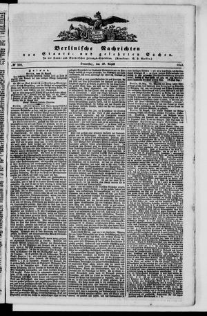 Berlinische Nachrichten von Staats- und gelehrten Sachen vom 29.08.1844