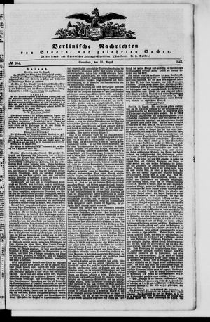 Berlinische Nachrichten von Staats- und gelehrten Sachen vom 31.08.1844