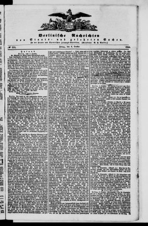 Berlinische Nachrichten von Staats- und gelehrten Sachen on Oct 4, 1844