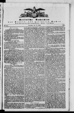 Berlinische Nachrichten von Staats- und gelehrten Sachen on Oct 17, 1844