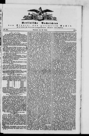 Berlinische Nachrichten von Staats- und gelehrten Sachen vom 19.10.1844