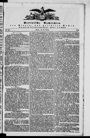 Berlinische Nachrichten von Staats- und gelehrten Sachen vom 28.10.1844