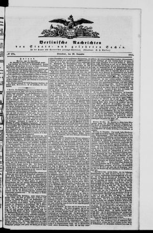Berlinische Nachrichten von Staats- und gelehrten Sachen vom 23.11.1844