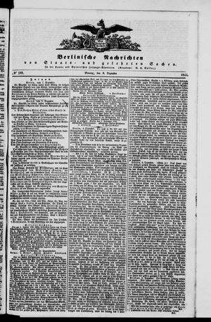 Berlinische Nachrichten von Staats- und gelehrten Sachen on Dec 9, 1844