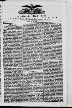 Berlinische Nachrichten von Staats- und gelehrten Sachen on Jan 3, 1845