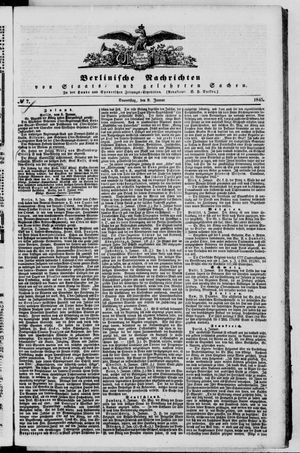 Berlinische Nachrichten von Staats- und gelehrten Sachen on Jan 9, 1845