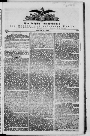 Berlinische Nachrichten von Staats- und gelehrten Sachen vom 10.01.1845