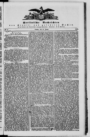 Berlinische Nachrichten von Staats- und gelehrten Sachen vom 14.01.1845