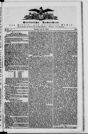 Berlinische Nachrichten von Staats- und gelehrten Sachen vom 16.01.1845