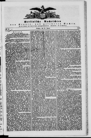 Berlinische Nachrichten von Staats- und gelehrten Sachen vom 21.01.1845