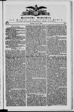 Berlinische Nachrichten von Staats- und gelehrten Sachen vom 23.01.1845