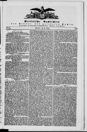 Berlinische Nachrichten von Staats- und gelehrten Sachen vom 25.01.1845