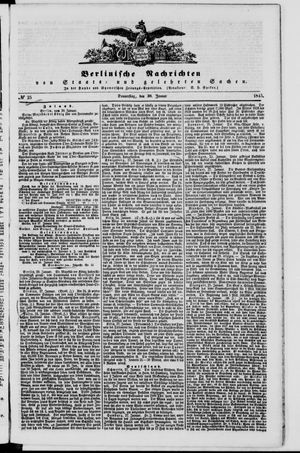 Berlinische Nachrichten von Staats- und gelehrten Sachen vom 30.01.1845