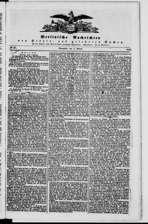 Berlinische Nachrichten von Staats- und gelehrten Sachen on Feb 1, 1845