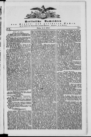 Berlinische Nachrichten von Staats- und gelehrten Sachen vom 03.02.1845