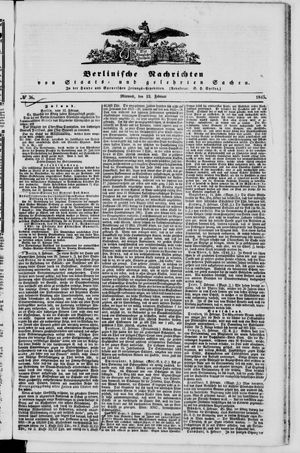 Berlinische Nachrichten von Staats- und gelehrten Sachen vom 12.02.1845