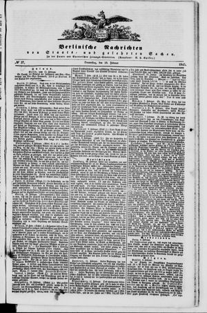 Berlinische Nachrichten von Staats- und gelehrten Sachen vom 13.02.1845