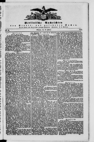 Berlinische Nachrichten von Staats- und gelehrten Sachen vom 19.02.1845