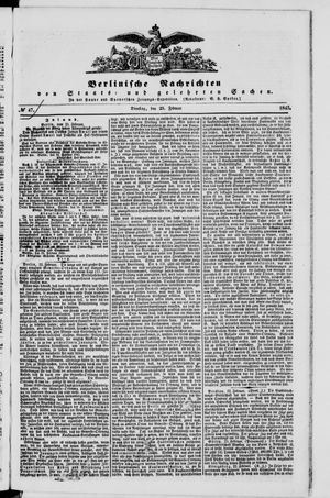 Berlinische Nachrichten von Staats- und gelehrten Sachen vom 25.02.1845