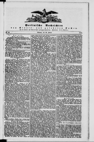 Berlinische Nachrichten von Staats- und gelehrten Sachen vom 26.02.1845