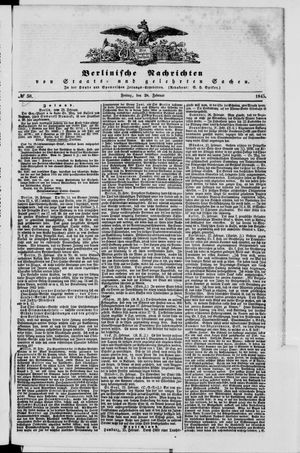 Berlinische Nachrichten von Staats- und gelehrten Sachen vom 28.02.1845