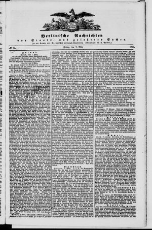 Berlinische Nachrichten von Staats- und gelehrten Sachen vom 07.03.1845