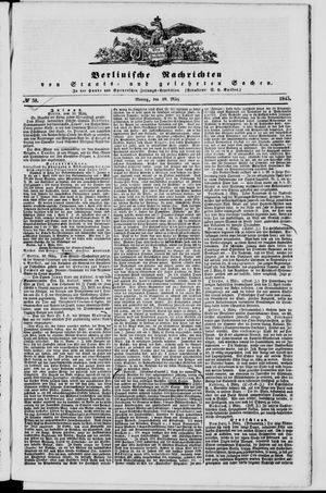 Berlinische Nachrichten von Staats- und gelehrten Sachen vom 10.03.1845