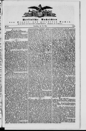 Berlinische Nachrichten von Staats- und gelehrten Sachen vom 13.03.1845