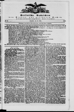 Berlinische Nachrichten von Staats- und gelehrten Sachen on Mar 22, 1845