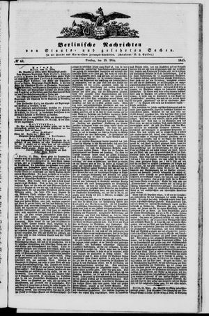 Berlinische Nachrichten von Staats- und gelehrten Sachen vom 25.03.1845