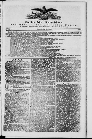 Berlinische Nachrichten von Staats- und gelehrten Sachen vom 29.03.1845
