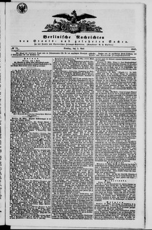 Berlinische Nachrichten von Staats- und gelehrten Sachen vom 01.04.1845