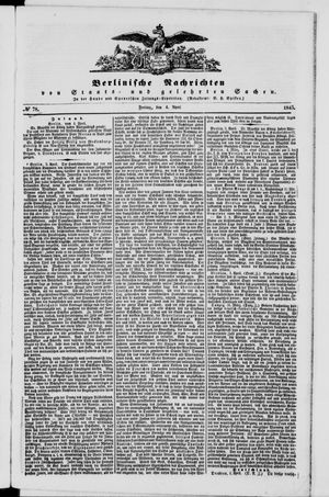 Berlinische Nachrichten von Staats- und gelehrten Sachen vom 04.04.1845