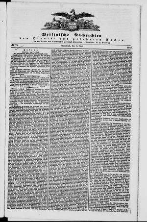 Berlinische Nachrichten von Staats- und gelehrten Sachen vom 05.04.1845