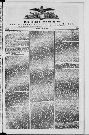 Berlinische Nachrichten von Staats- und gelehrten Sachen vom 09.04.1845