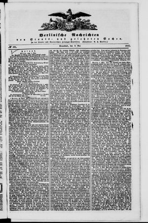 Berlinische Nachrichten von Staats- und gelehrten Sachen vom 03.05.1845