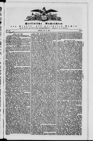 Berlinische Nachrichten von Staats- und gelehrten Sachen vom 05.05.1845