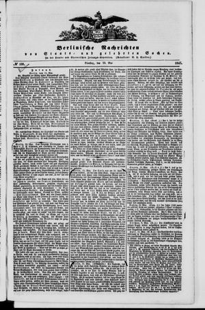Berlinische Nachrichten von Staats- und gelehrten Sachen vom 13.05.1845