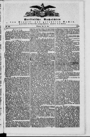 Berlinische Nachrichten von Staats- und gelehrten Sachen vom 14.05.1845