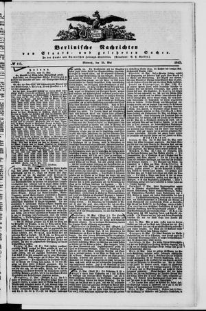 Berlinische Nachrichten von Staats- und gelehrten Sachen vom 21.05.1845
