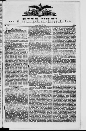 Berlinische Nachrichten von Staats- und gelehrten Sachen on May 23, 1845