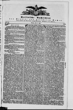 Berlinische Nachrichten von Staats- und gelehrten Sachen vom 09.06.1845