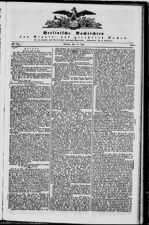 Berlinische Nachrichten von Staats- und gelehrten Sachen vom 17.06.1845