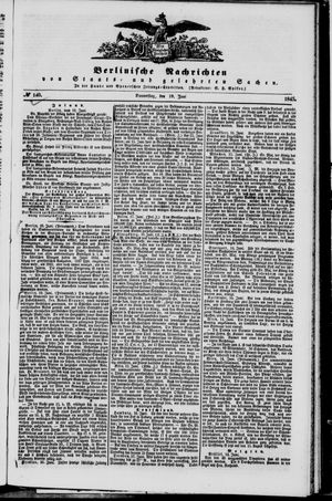 Berlinische Nachrichten von Staats- und gelehrten Sachen vom 19.06.1845