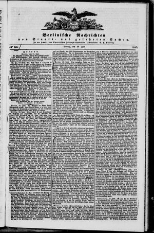 Berlinische Nachrichten von Staats- und gelehrten Sachen vom 23.06.1845